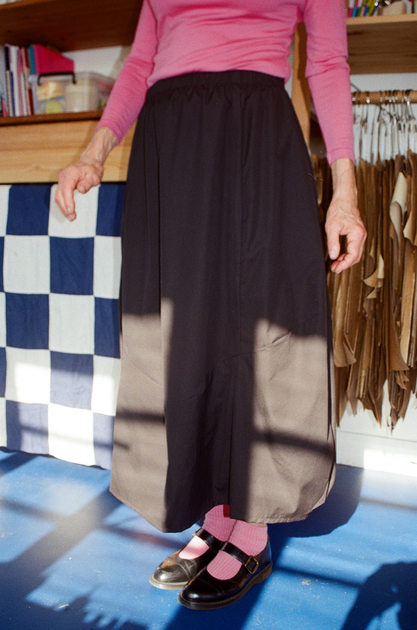 Lantern Skirt — Black Organic Cotton