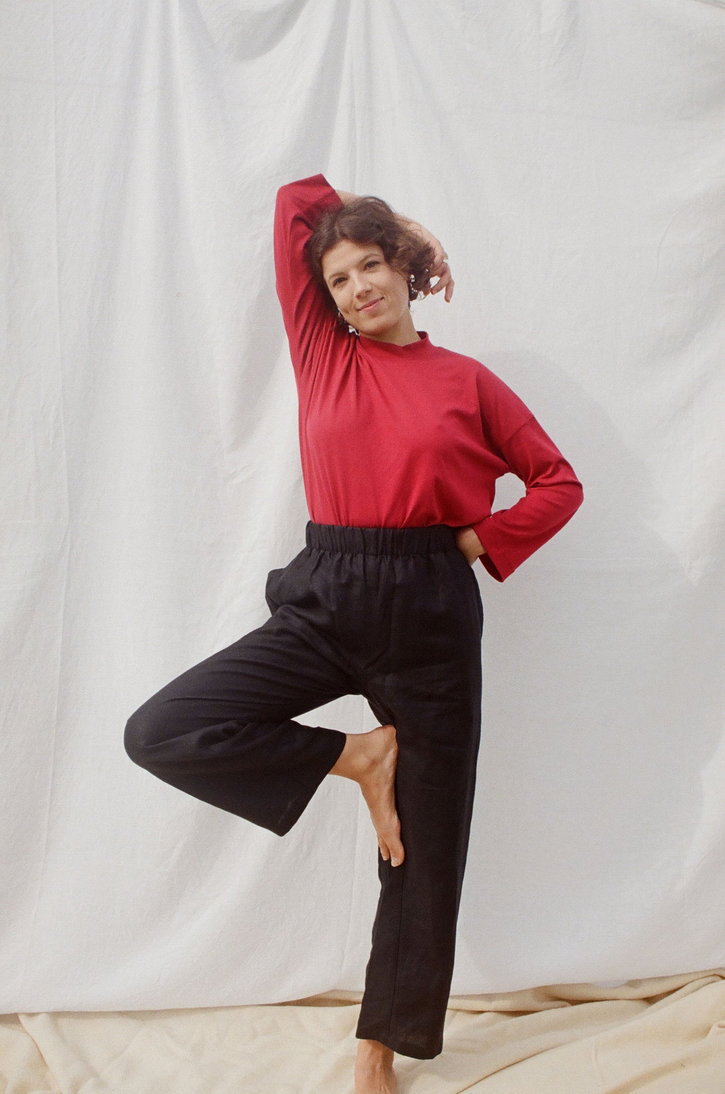 Long Sleeve Big Tee — Passata Red