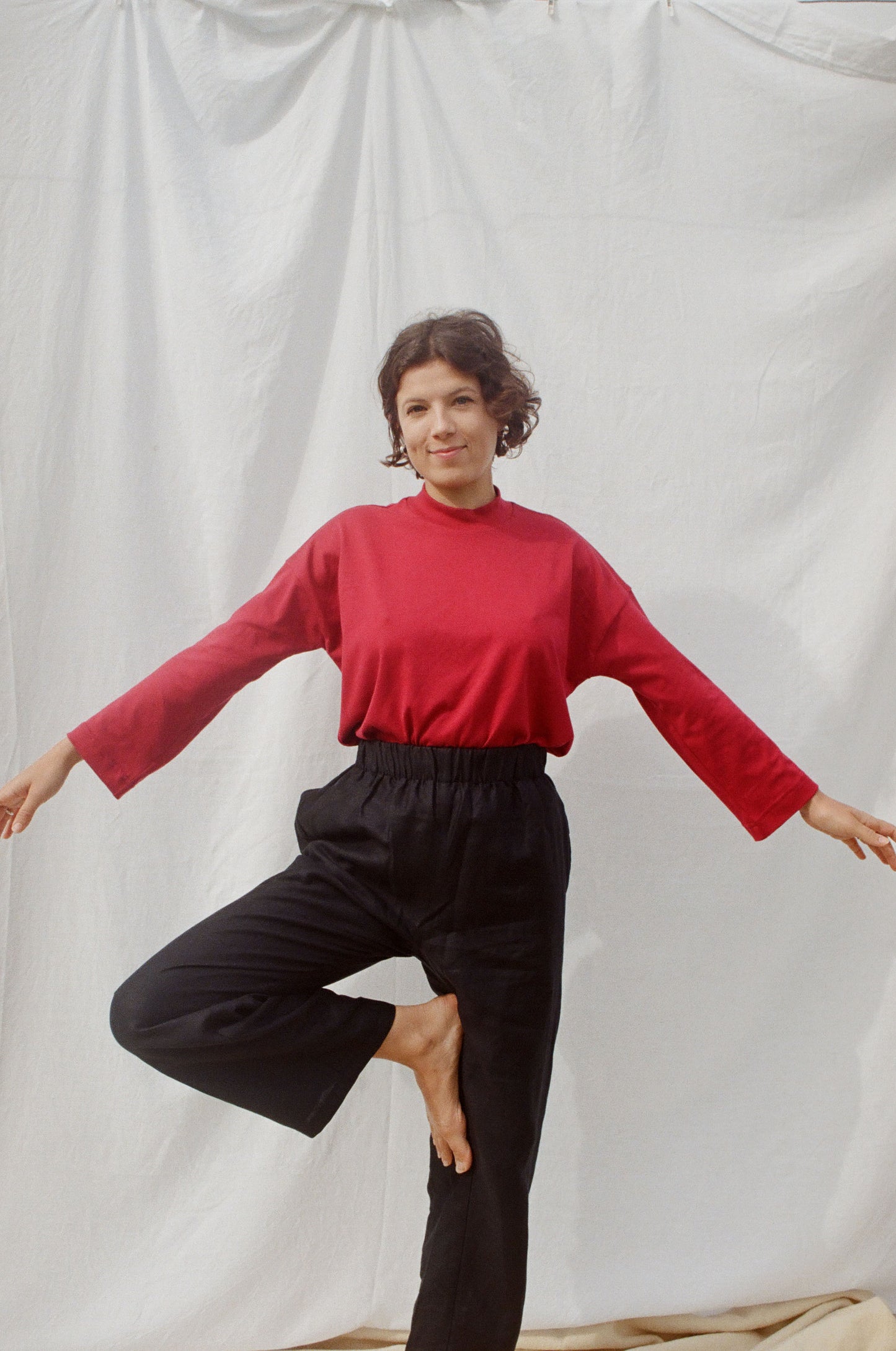 Long Sleeve Big Tee — Passata Red