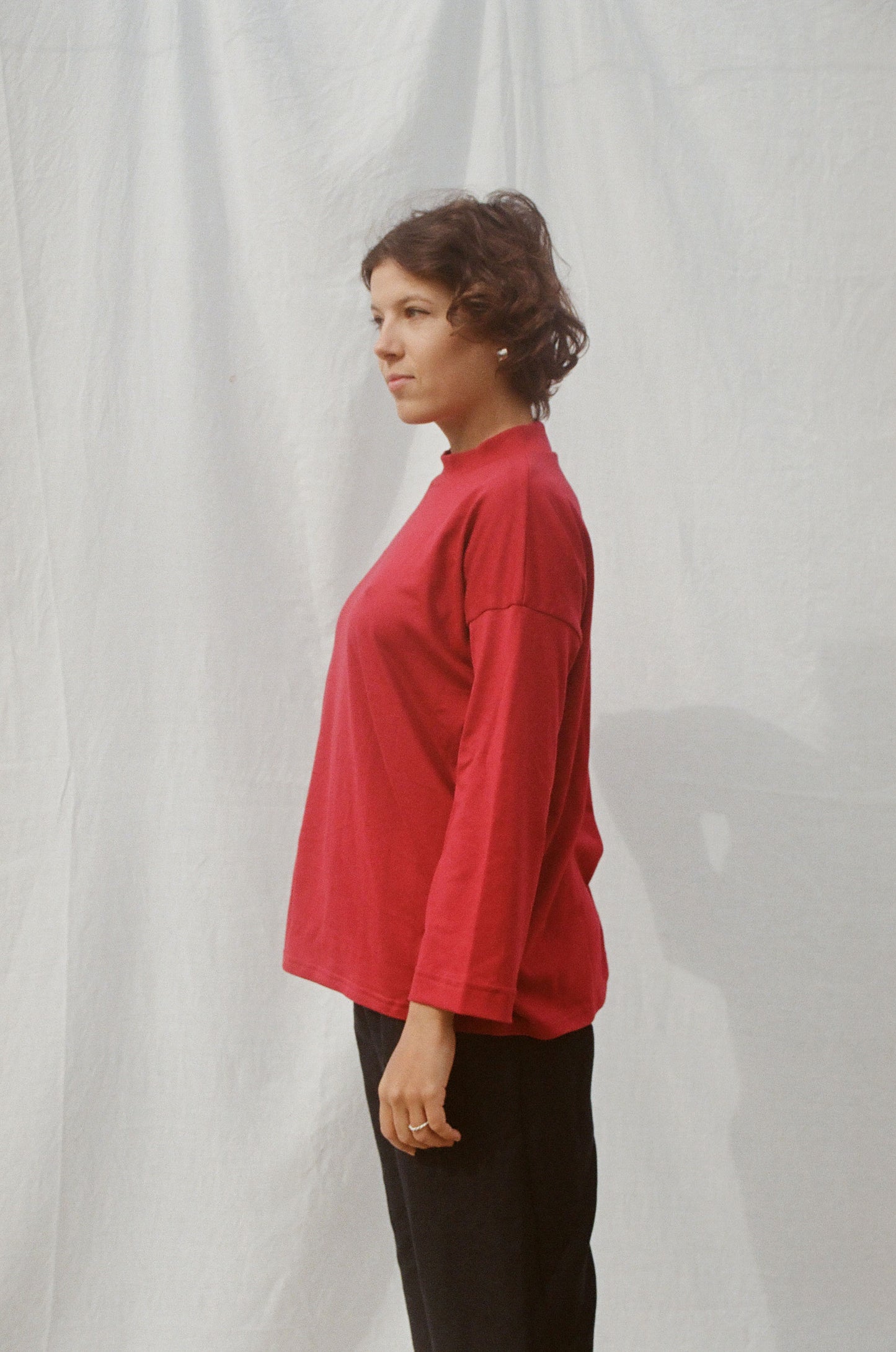 Long Sleeve Big Tee — Passata Red