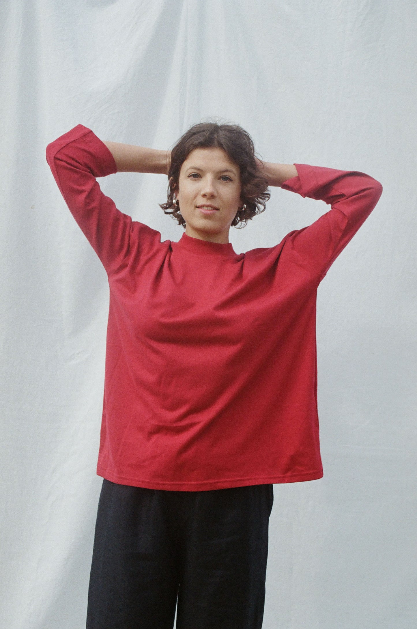 Long Sleeve Big Tee — Passata Red