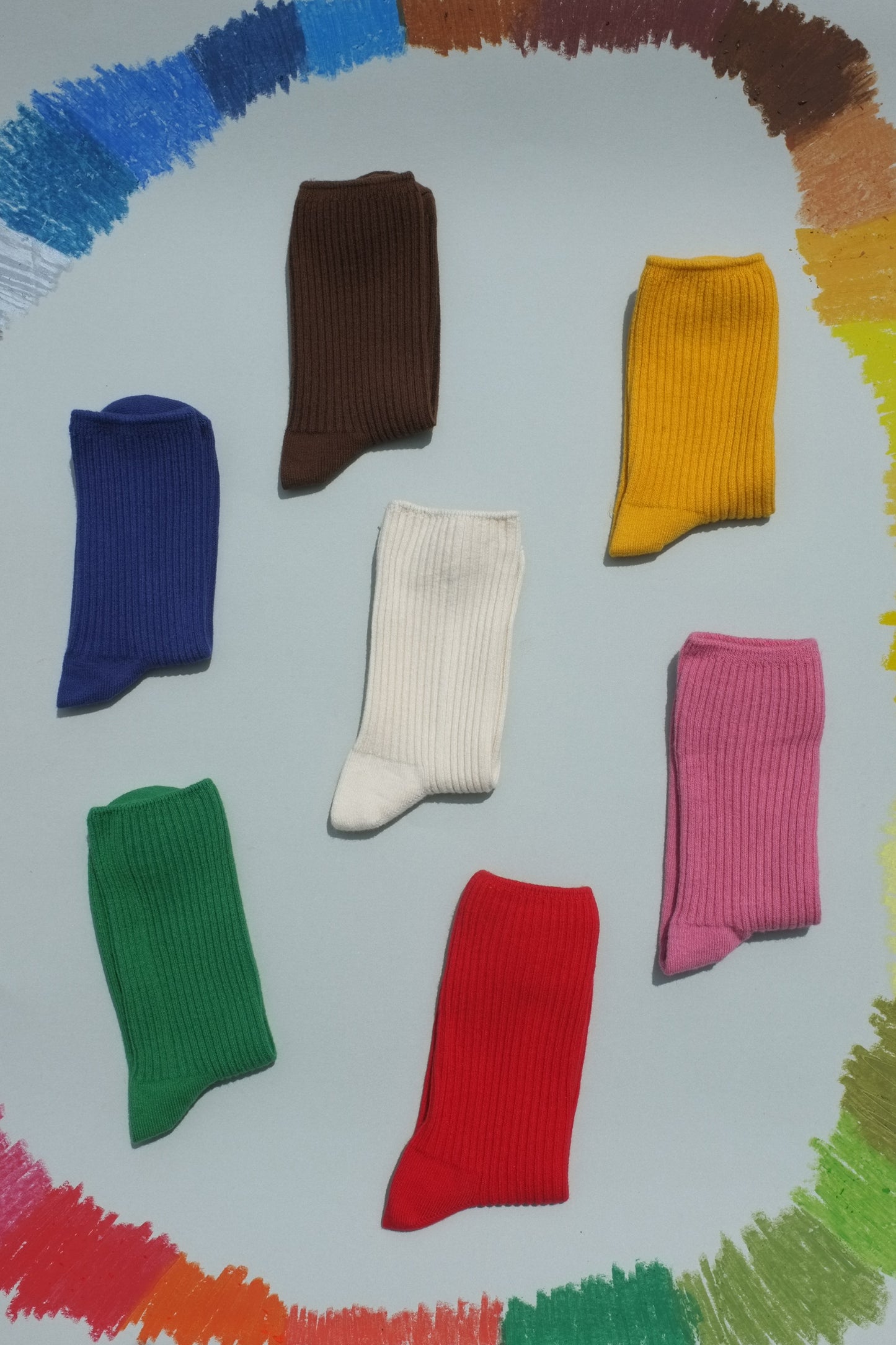 Cotton 2x2 Ribbed Socks