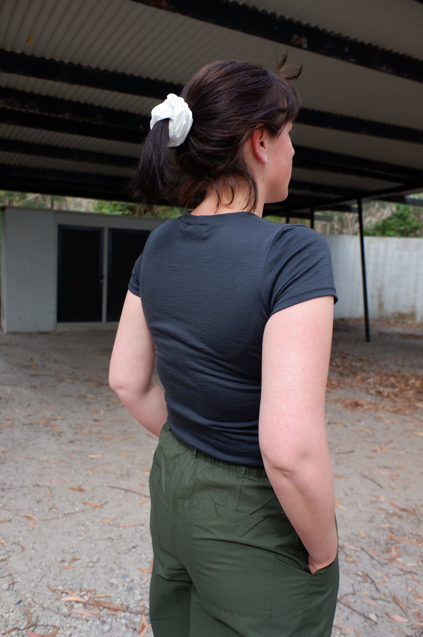 Katie Baby Tee — Charcoal