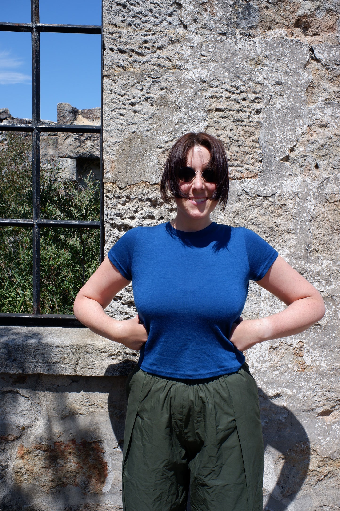 Katie Baby Tee — Peacock Blue