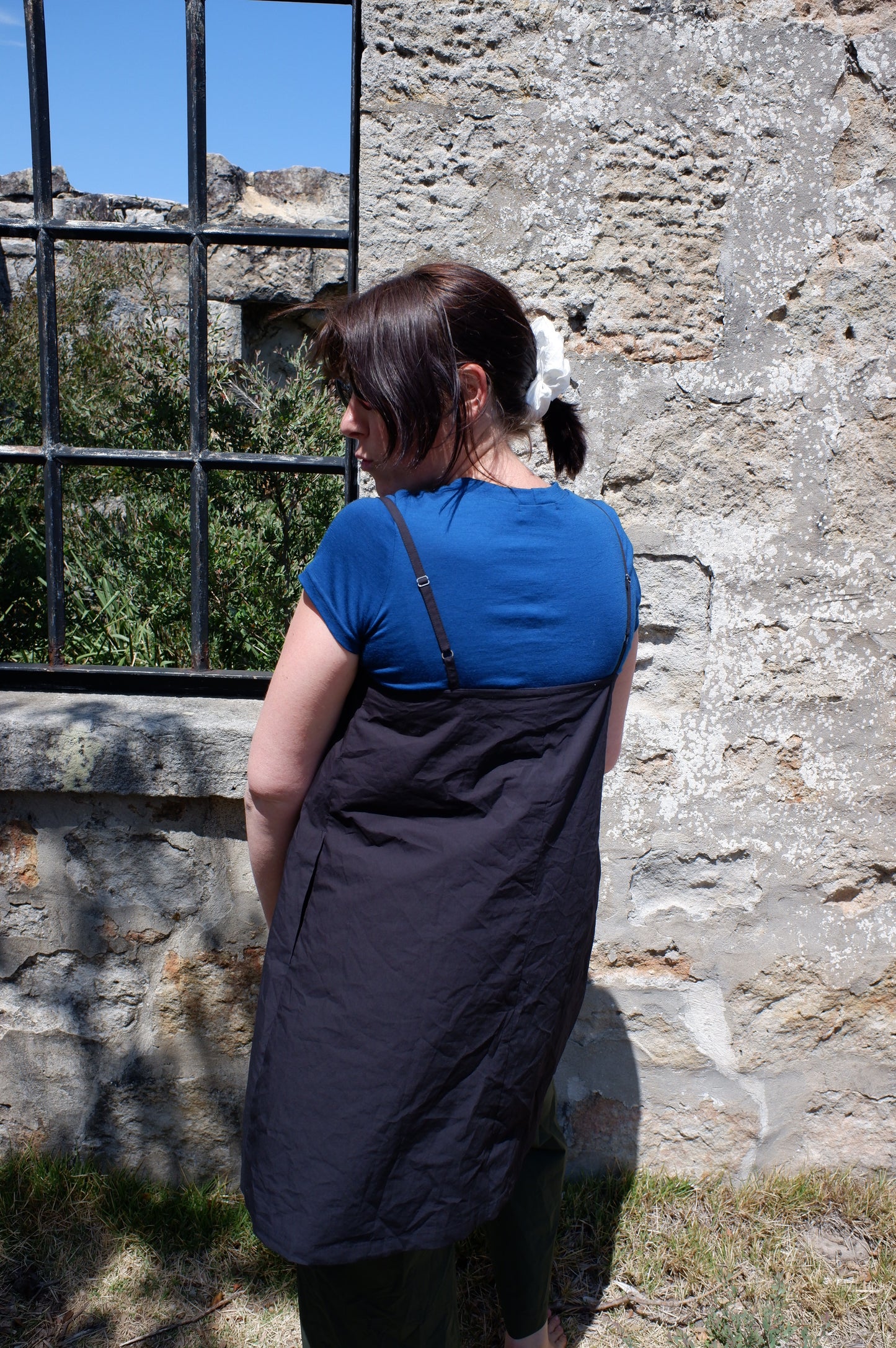 Ties Dress — Black Organic Cotton