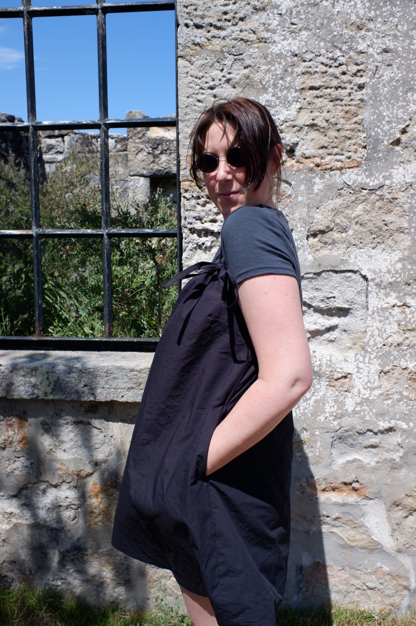 Katie Baby Tee — Charcoal