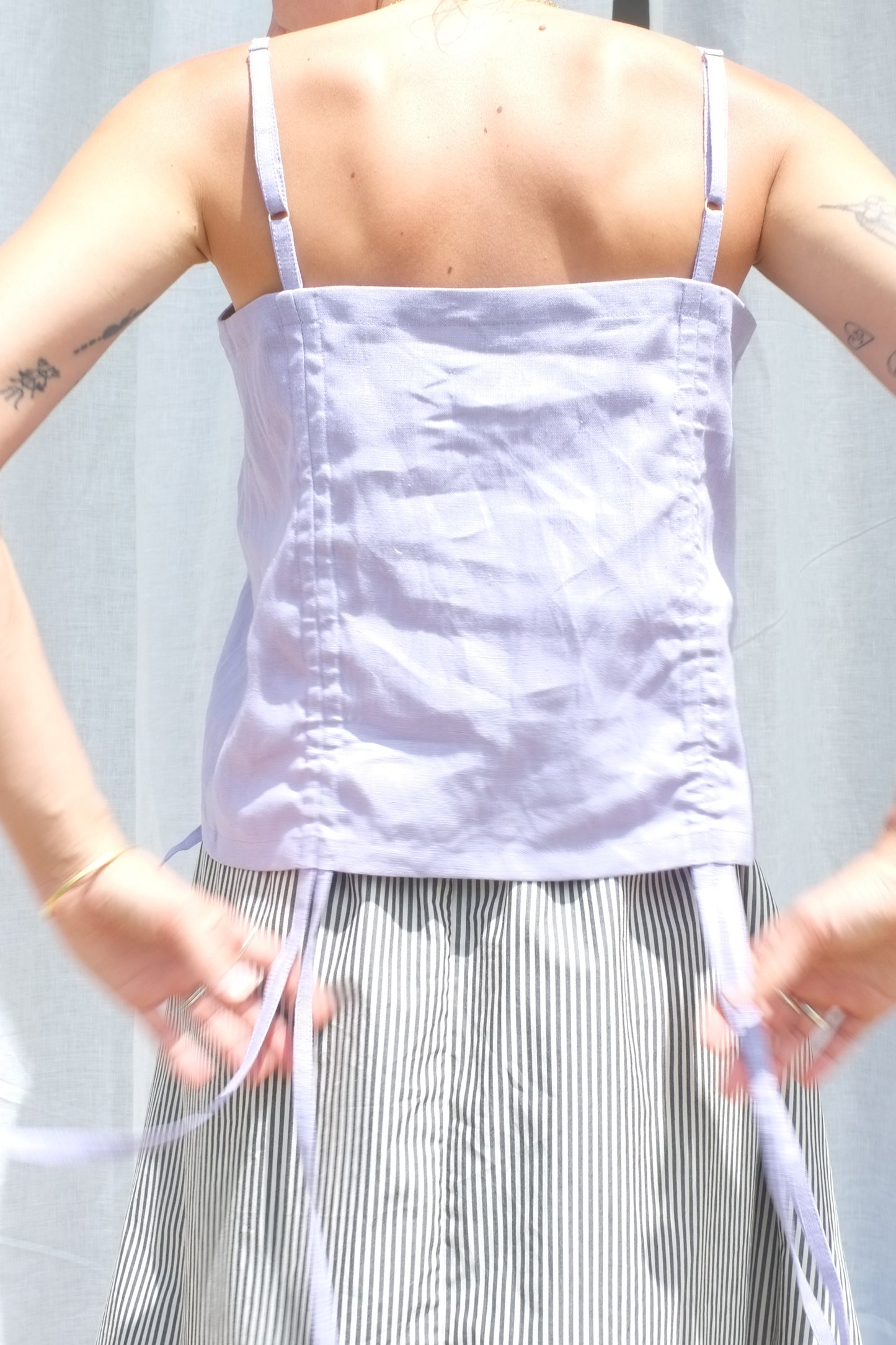 Lucy Top — Lilac Linen