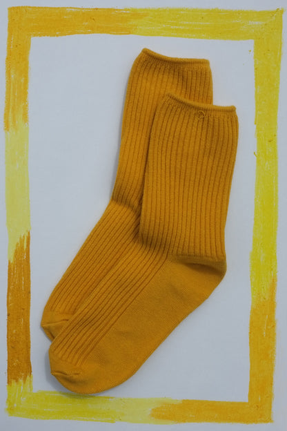Cotton 2x2 Ribbed Socks