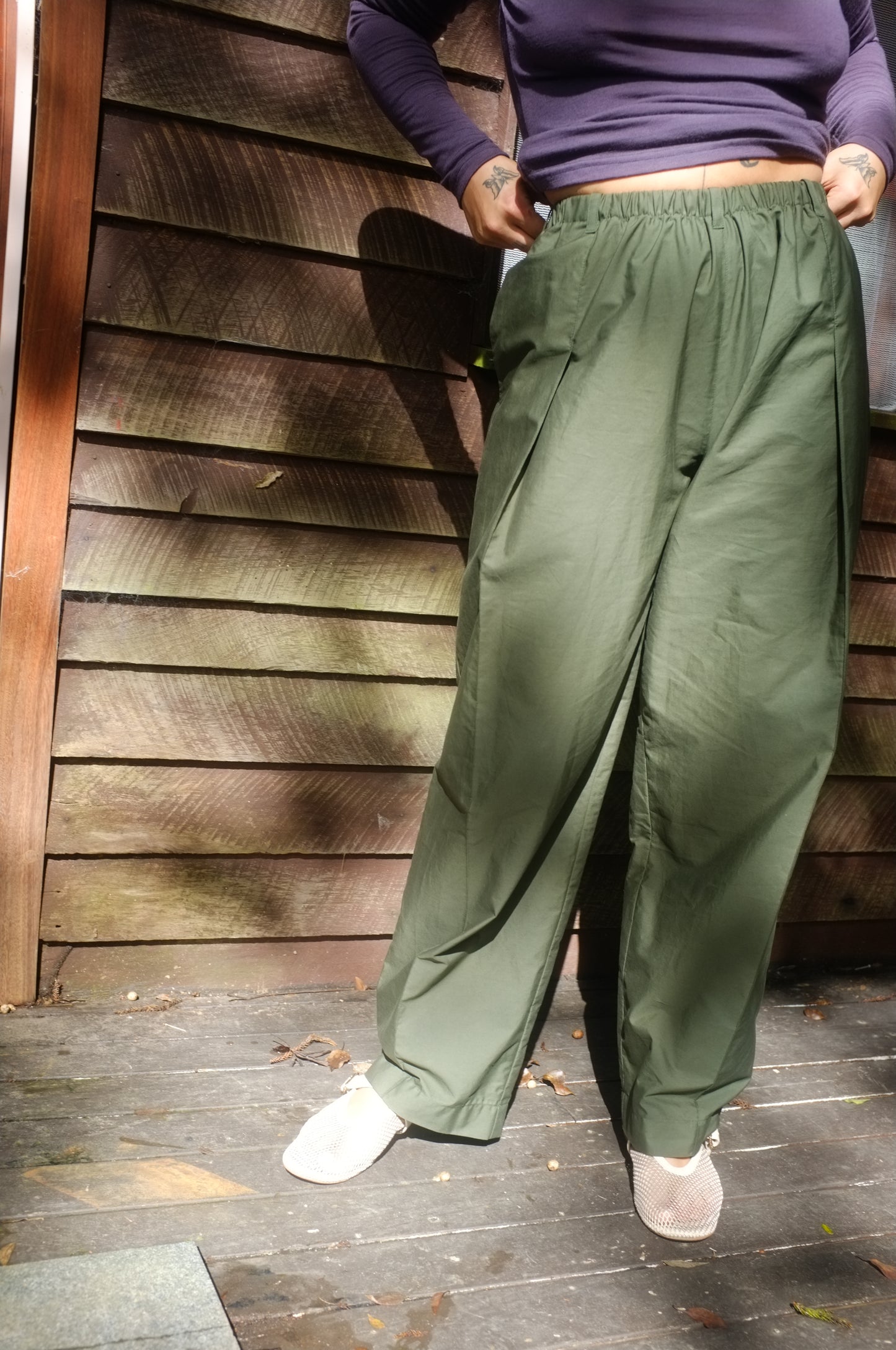 Pleat Pants — Kelp Organic Cotton