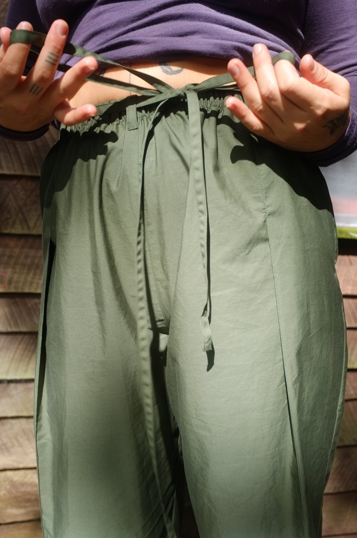 Pleat Pants — Kelp Organic Cotton