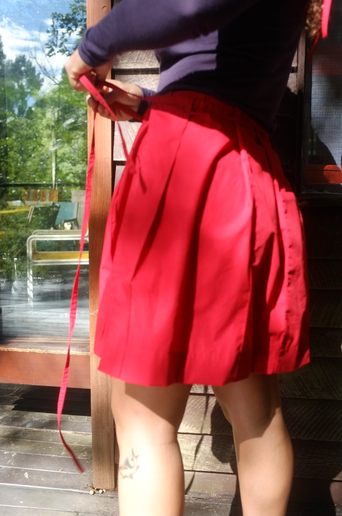 Flute Skirt — Red Organic Cotton