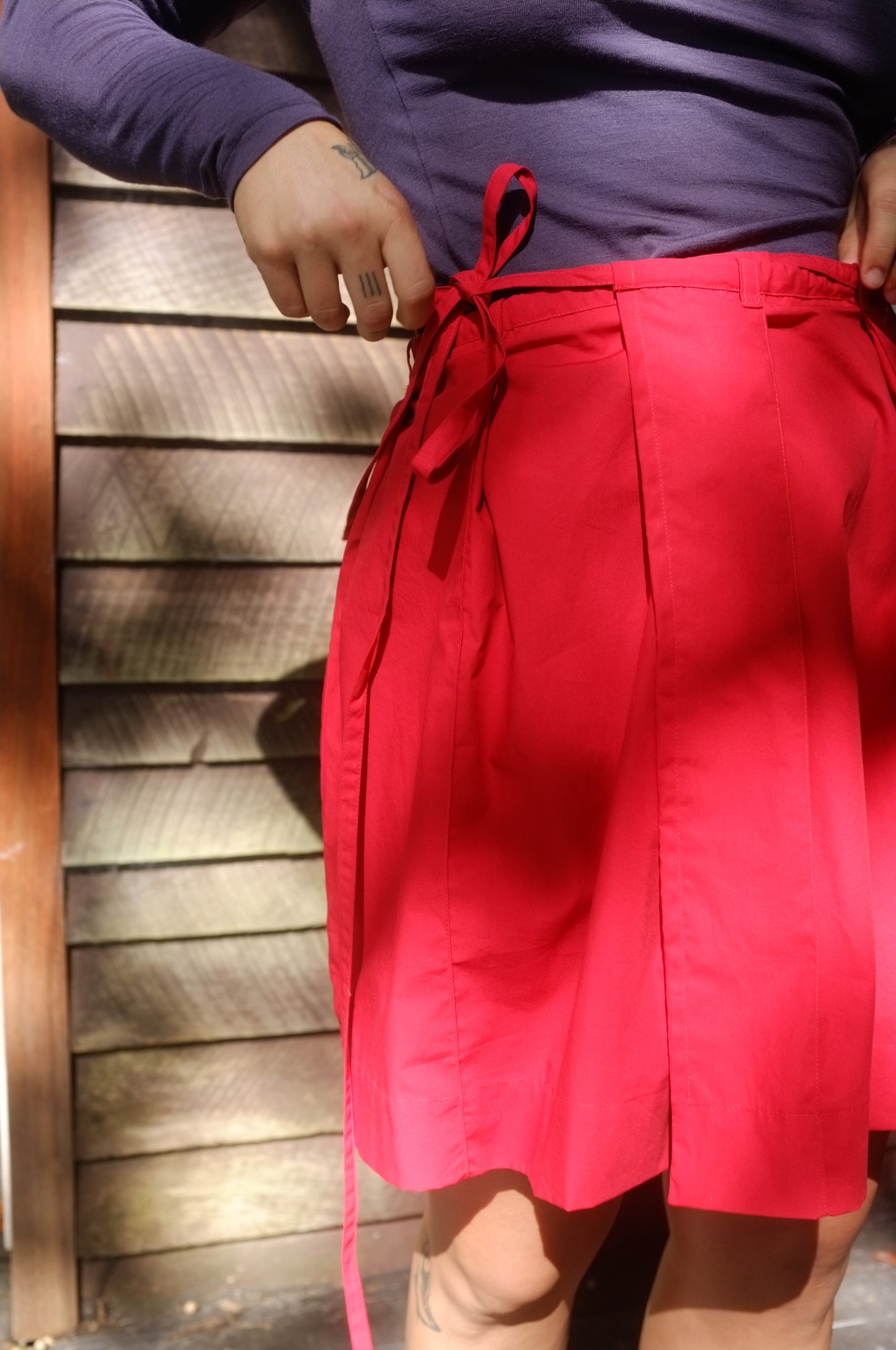 Flute Skirt — Red Organic Cotton