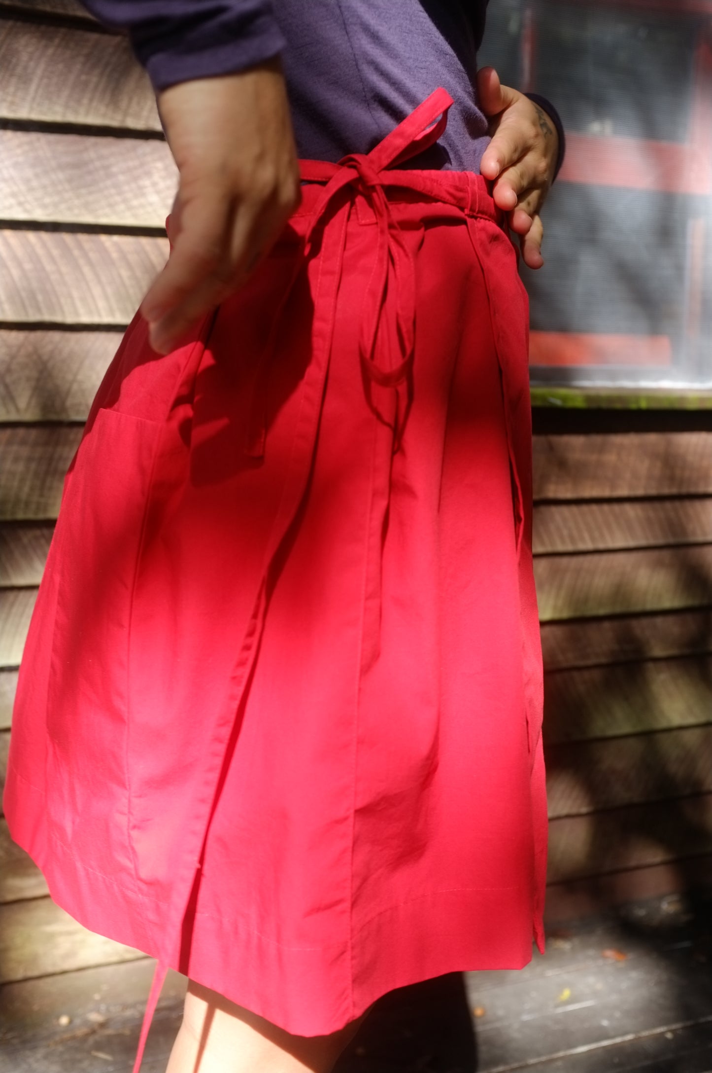 Flute Skirt — Red Organic Cotton