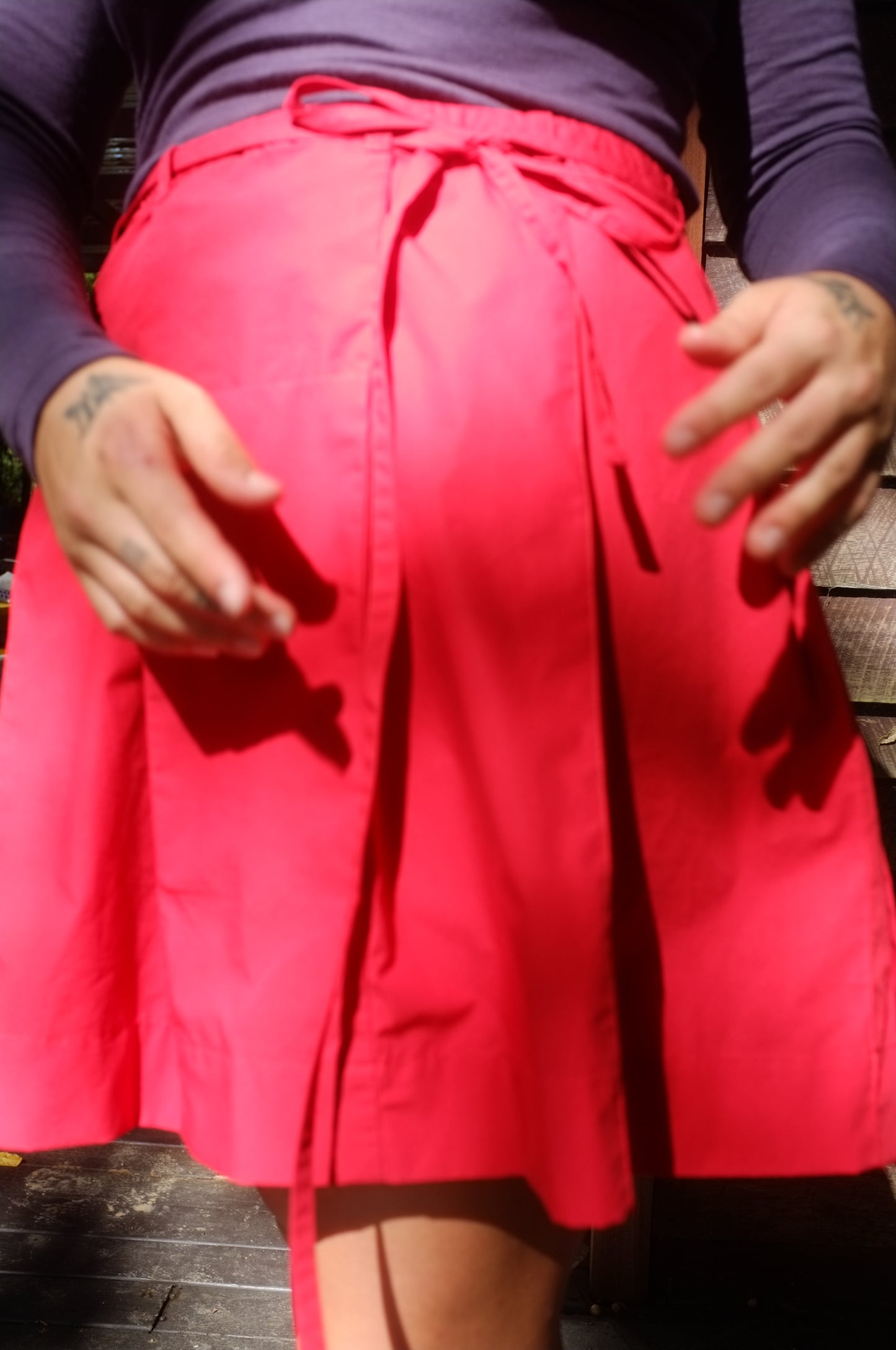 Flute Skirt — Red Organic Cotton