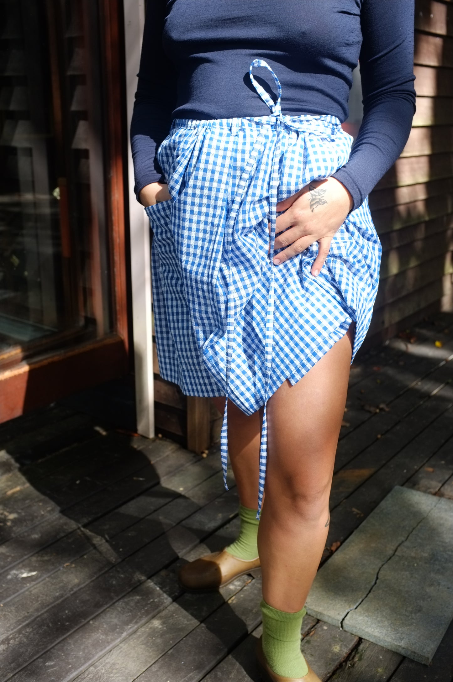 Flute Skirt — Lattice Gingham