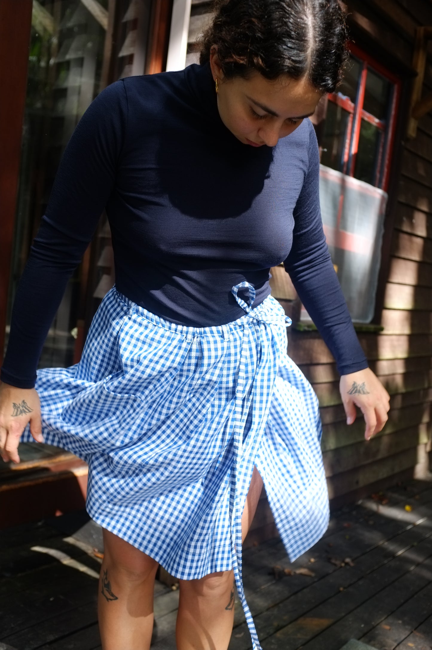 Flute Skirt — Lattice Gingham