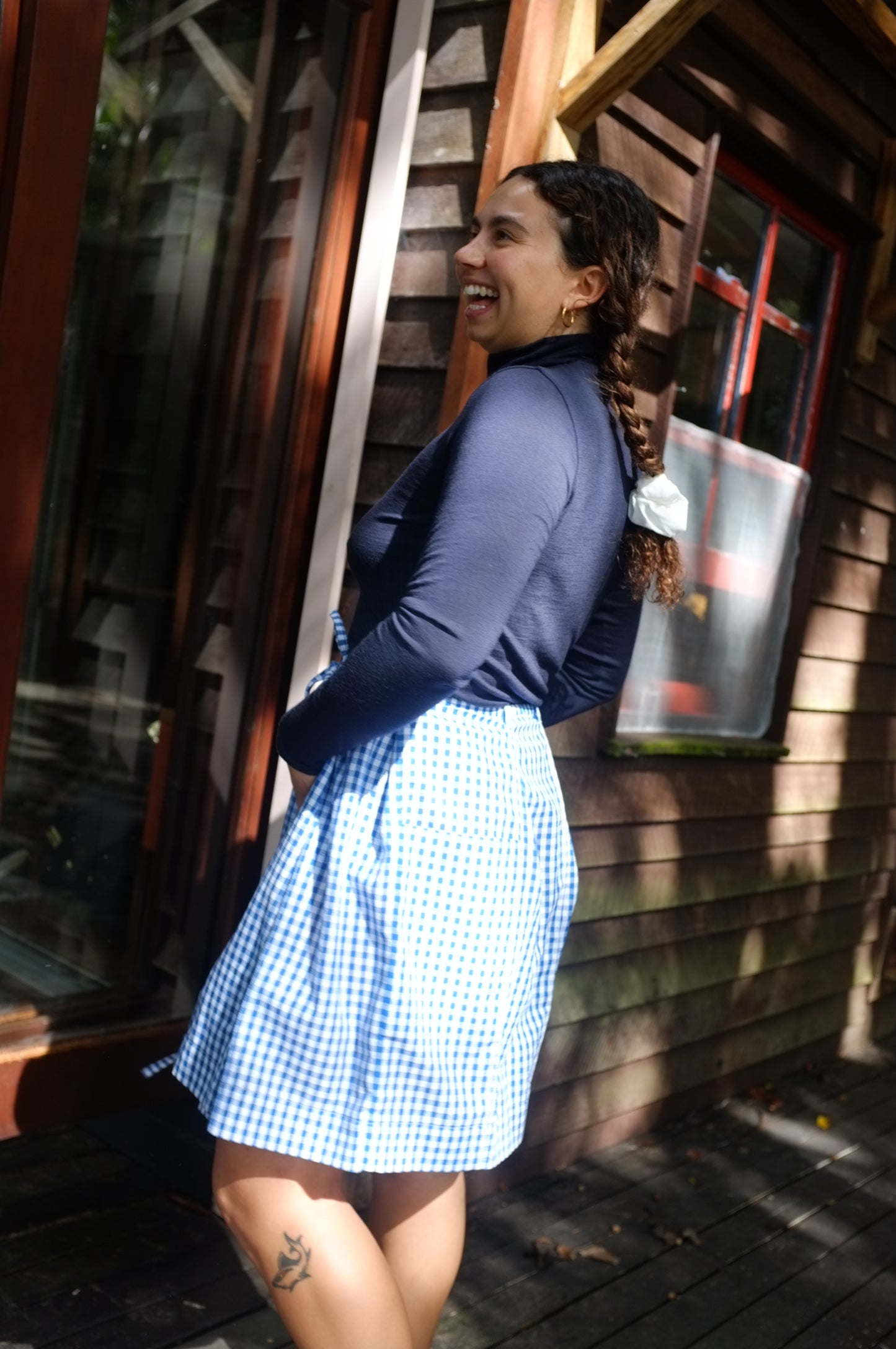Flute Skirt — Lattice Gingham