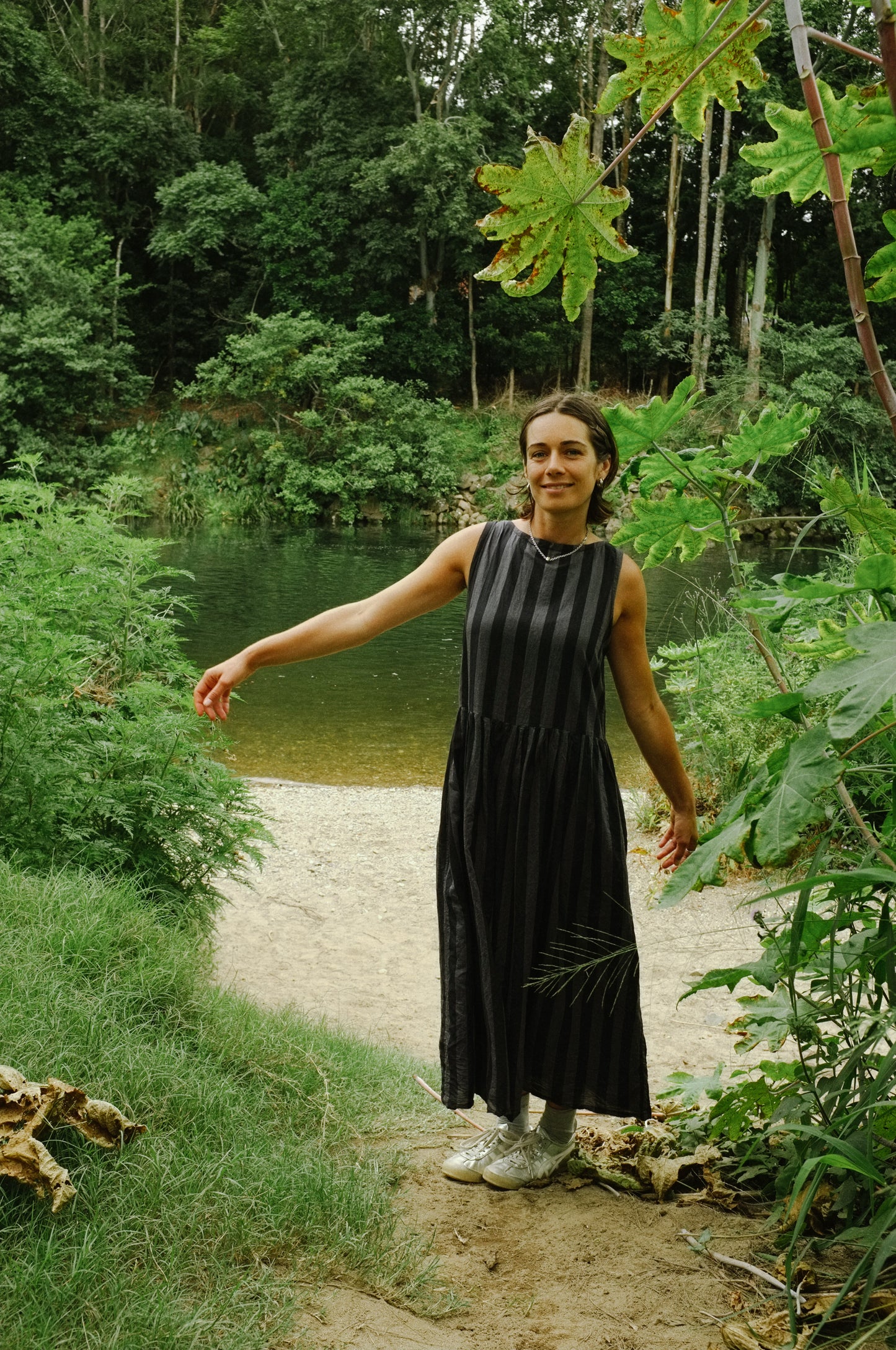 Sim Dress — Tonal Stripe