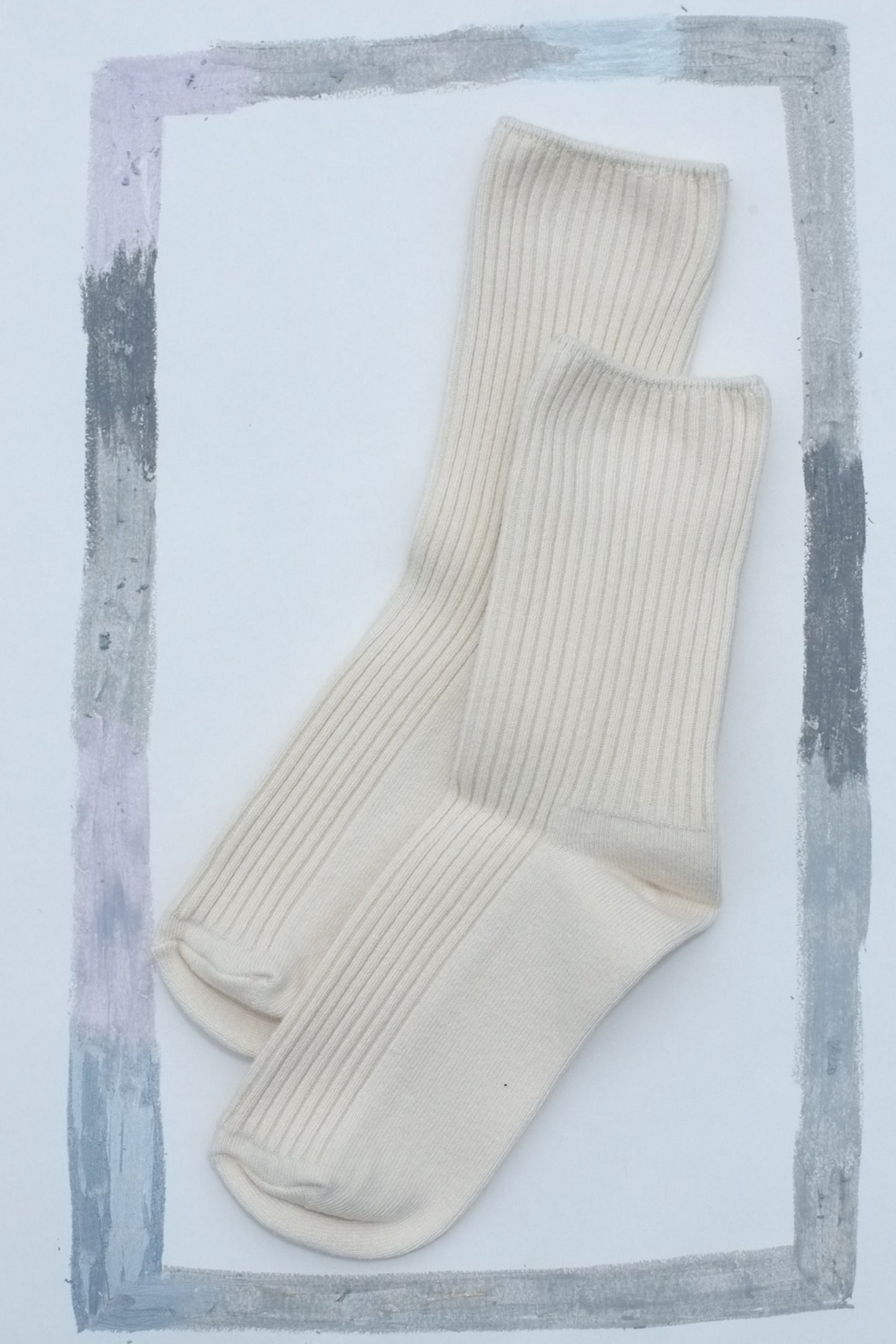 Cotton 2x2 Ribbed Socks
