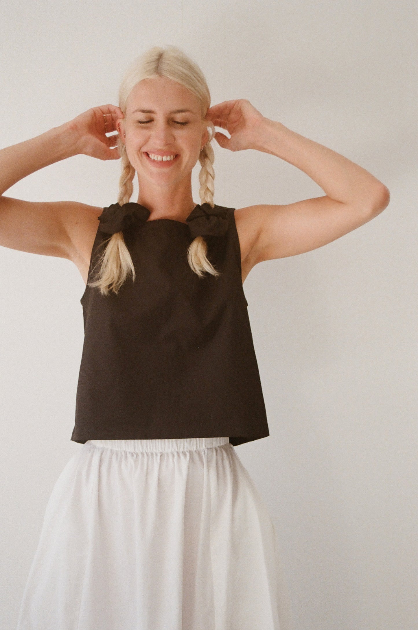 Latte Top - Mimi holvast Black Organic Cotton