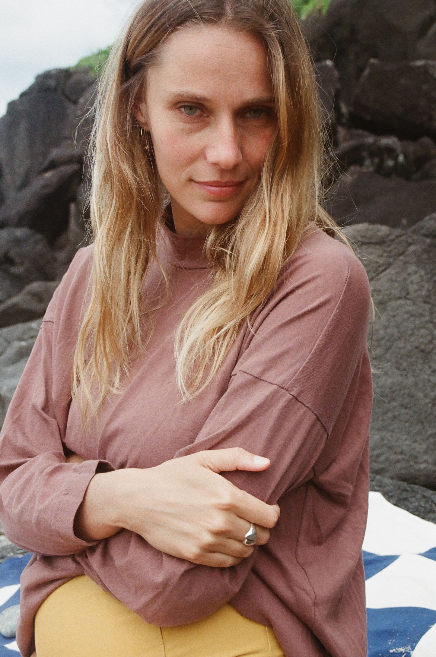 Mimi Holvast Long Sleeve Big Tee — Brown