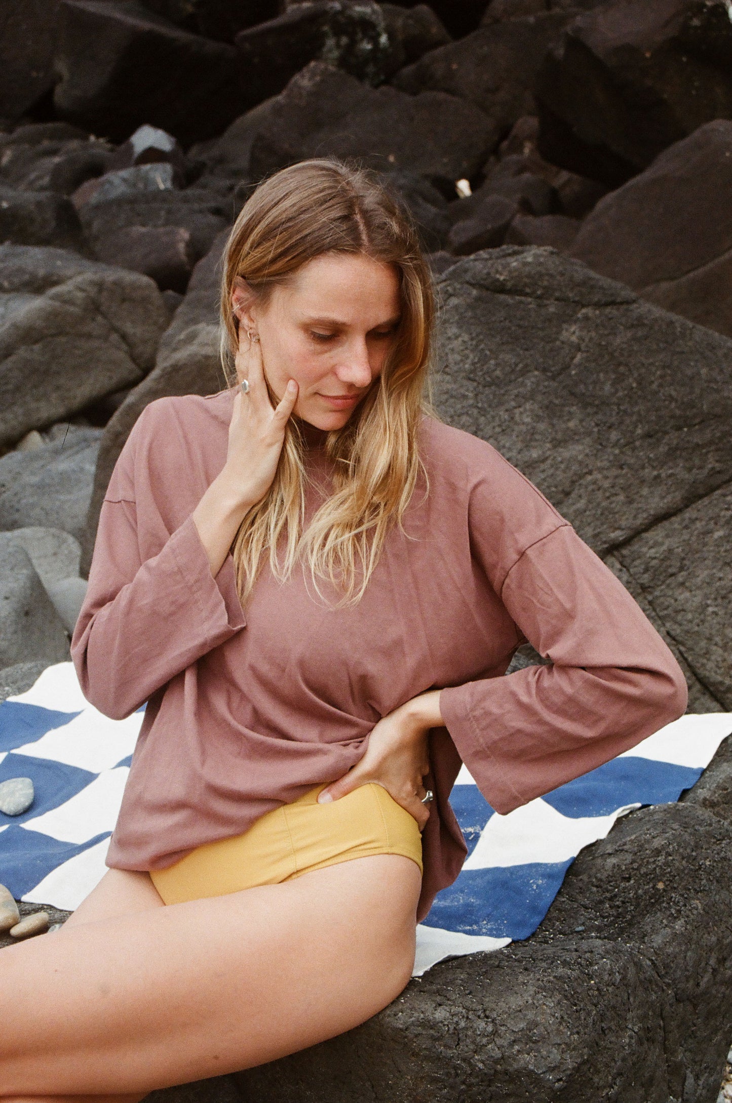 Mimi Holvast Long Sleeve Big Tee — Brown