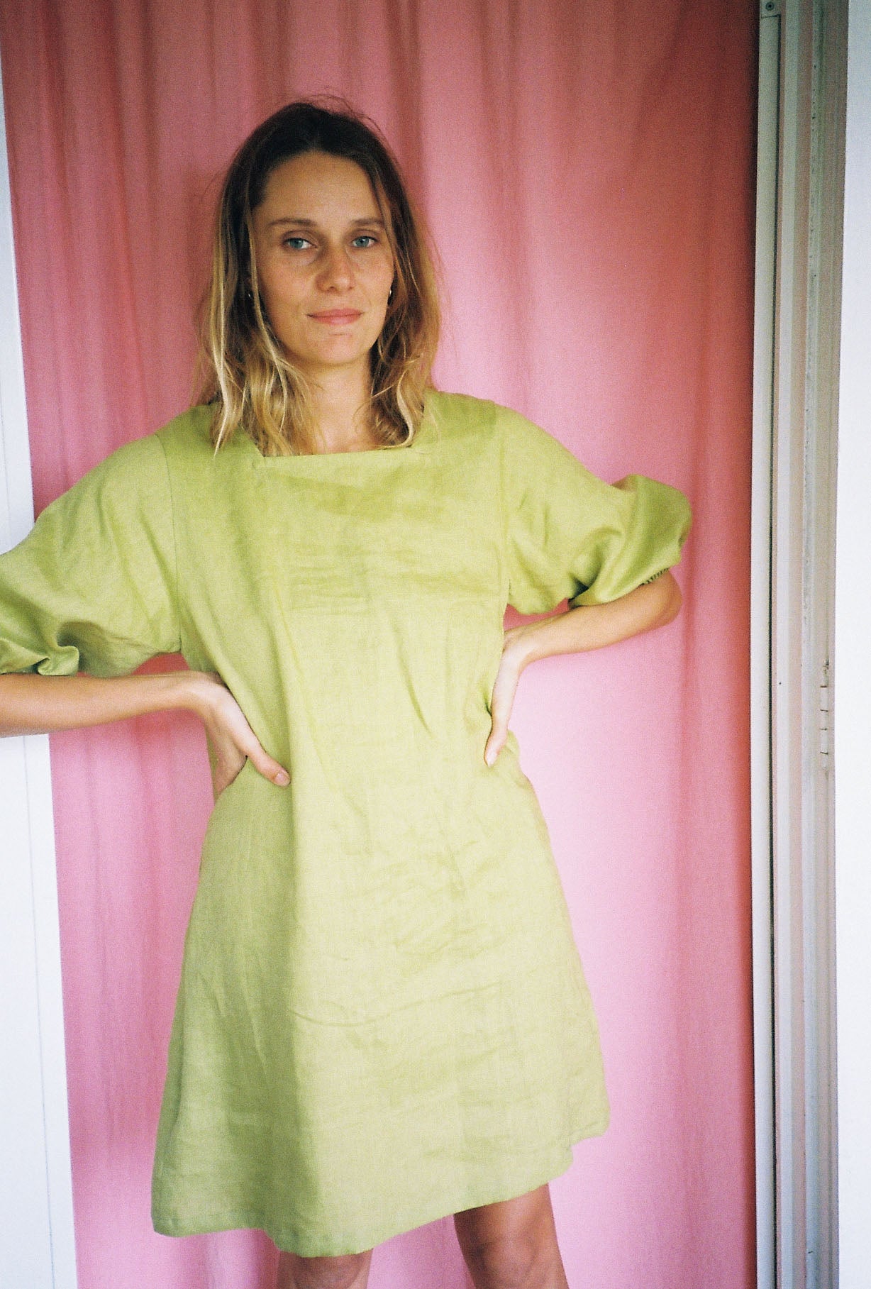 ARCHIVE — Nelly Dress — Apple Green — Small