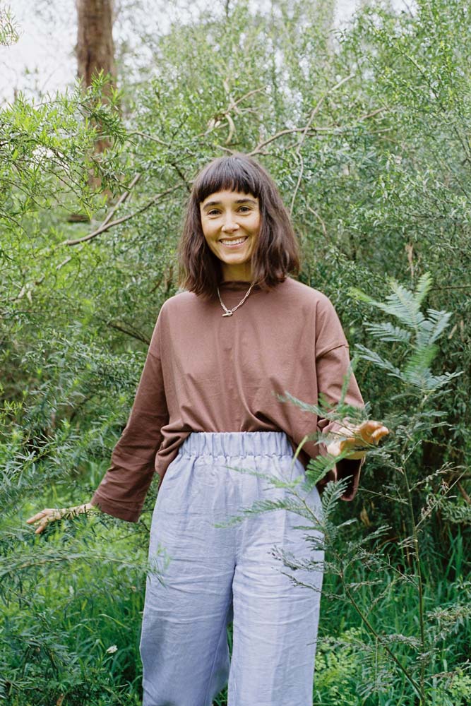 Mimi Holvast Long Sleeve Big Tee — Brown