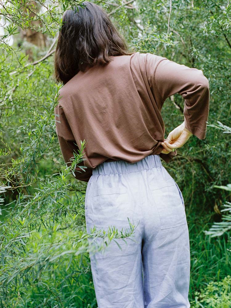 Mimi Holvast Long Sleeve Big Tee — Brown