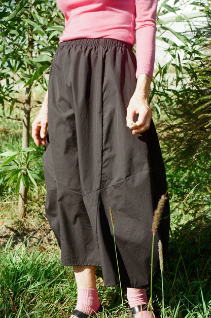 Lantern Skirt — Black Organic Cotton