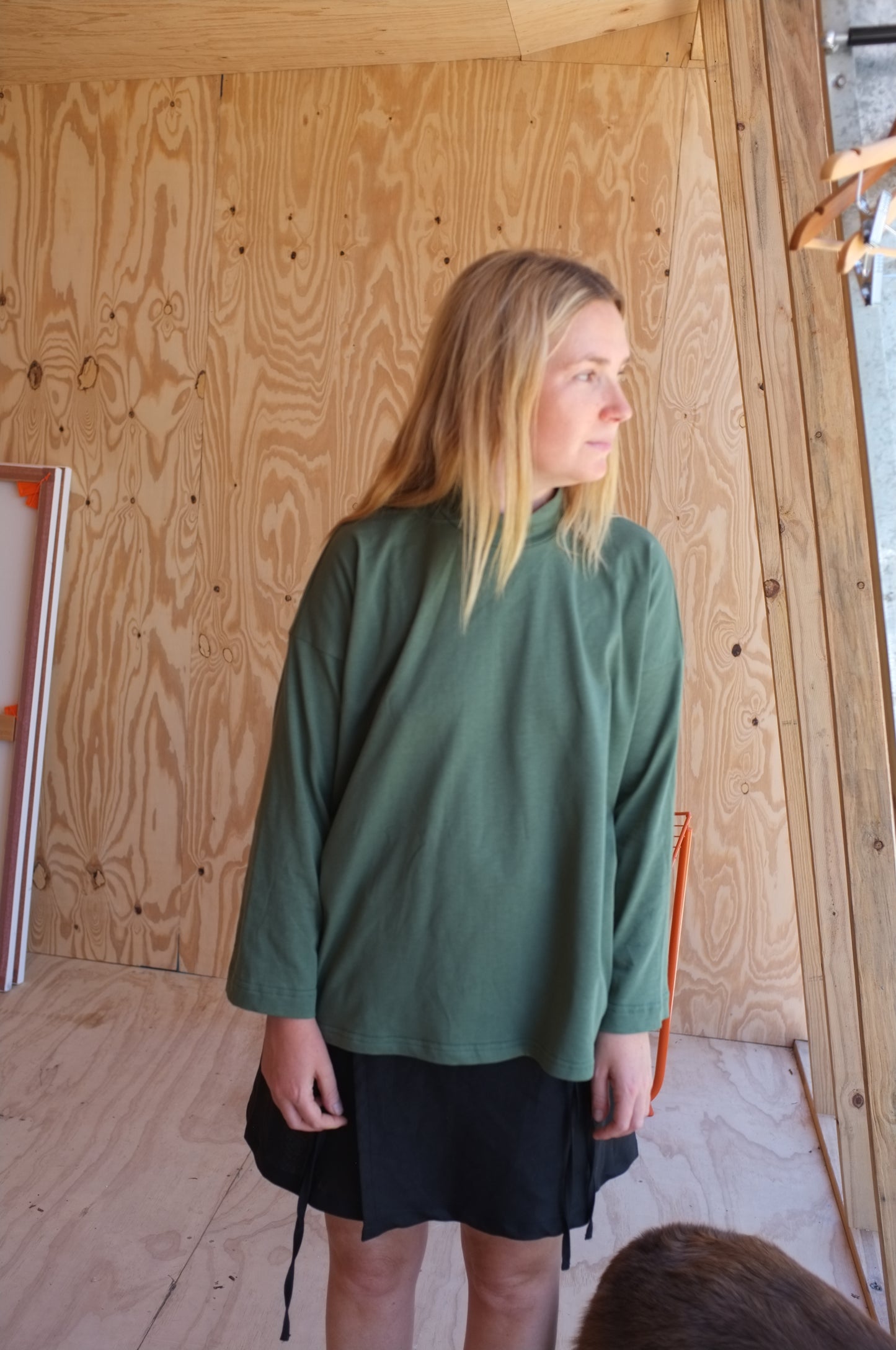 Long Sleeve Big Tee — Eucalyptus