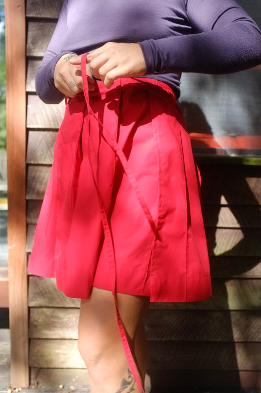 Flute Skirt — Red Organic Cotton