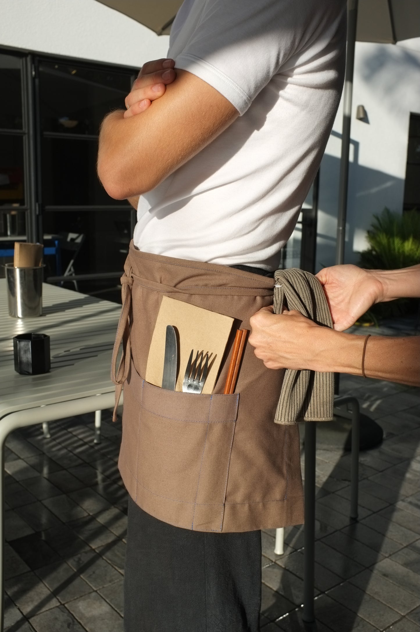 Shop Apron — Taupe Organic Cotton Canvas