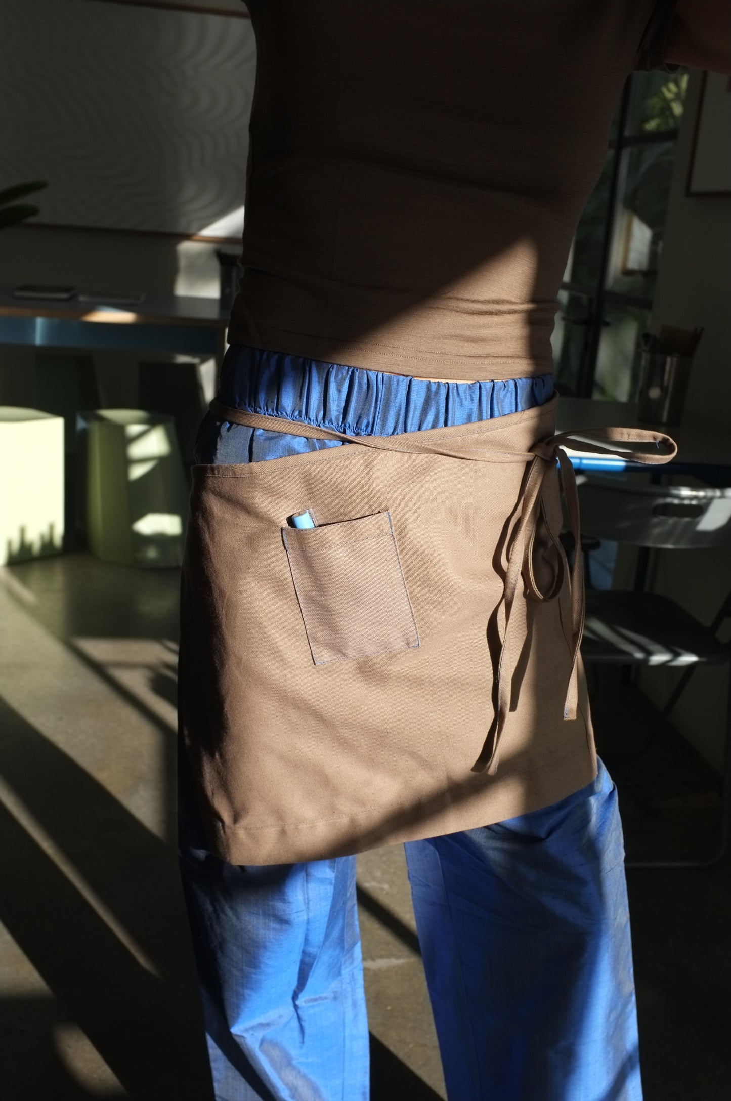 Shop Apron — Taupe Organic Cotton Canvas