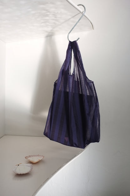 Shop Bag — Purple Organza Stripe