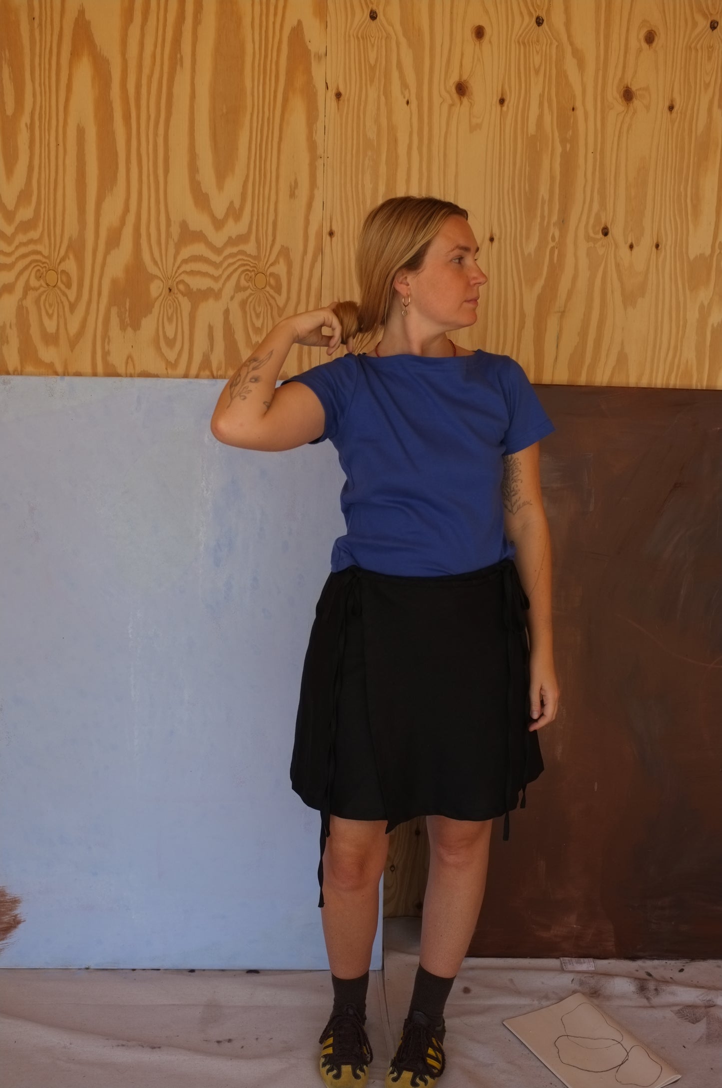 Bateau Baby Tee  — Electric Blue Cotton Rib