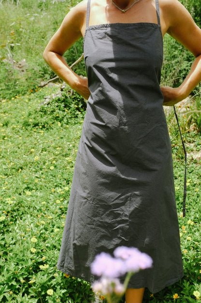Darts Dress – Navy Cotton poplin