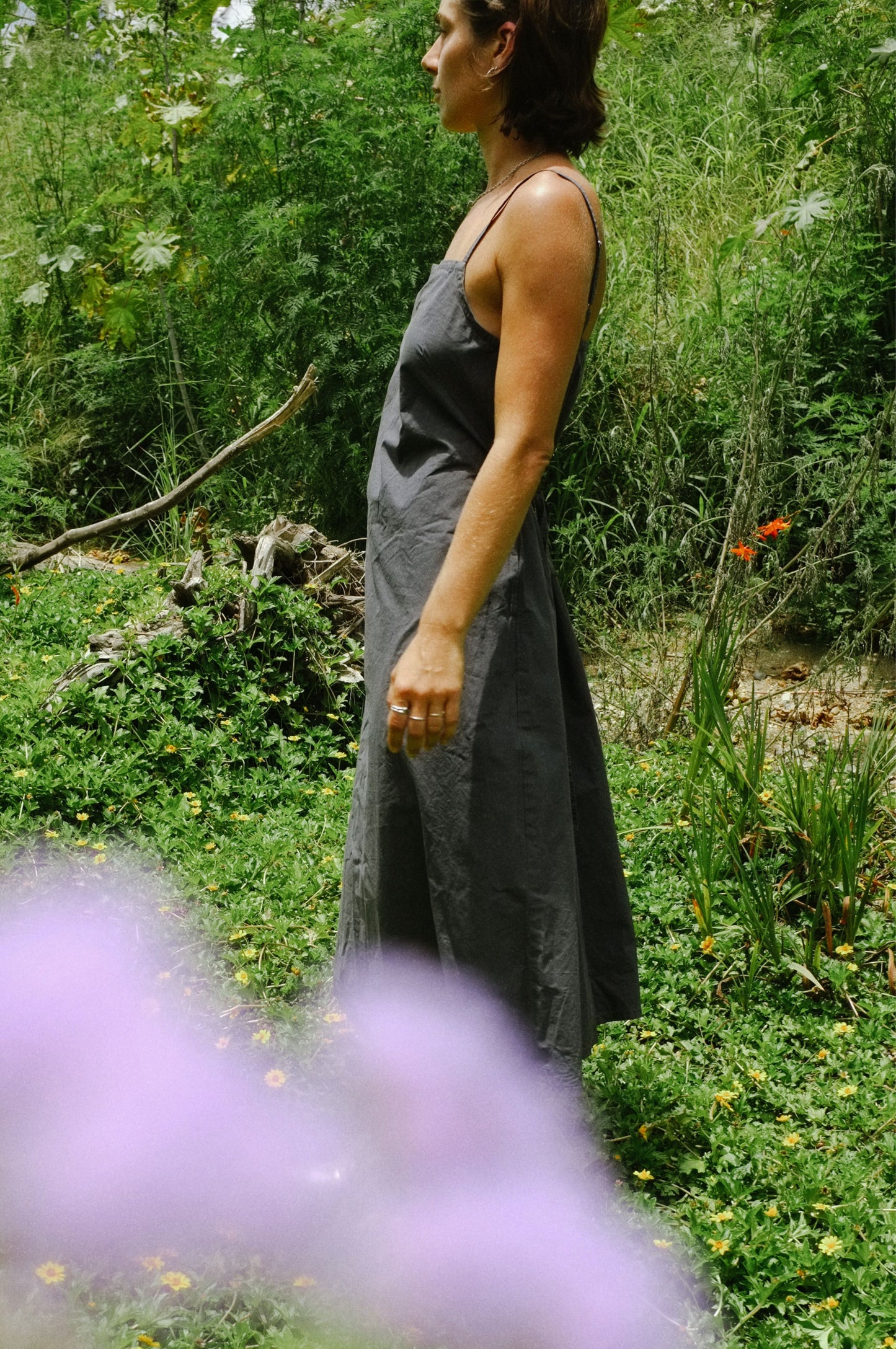 Darts Dress – Navy Cotton poplin