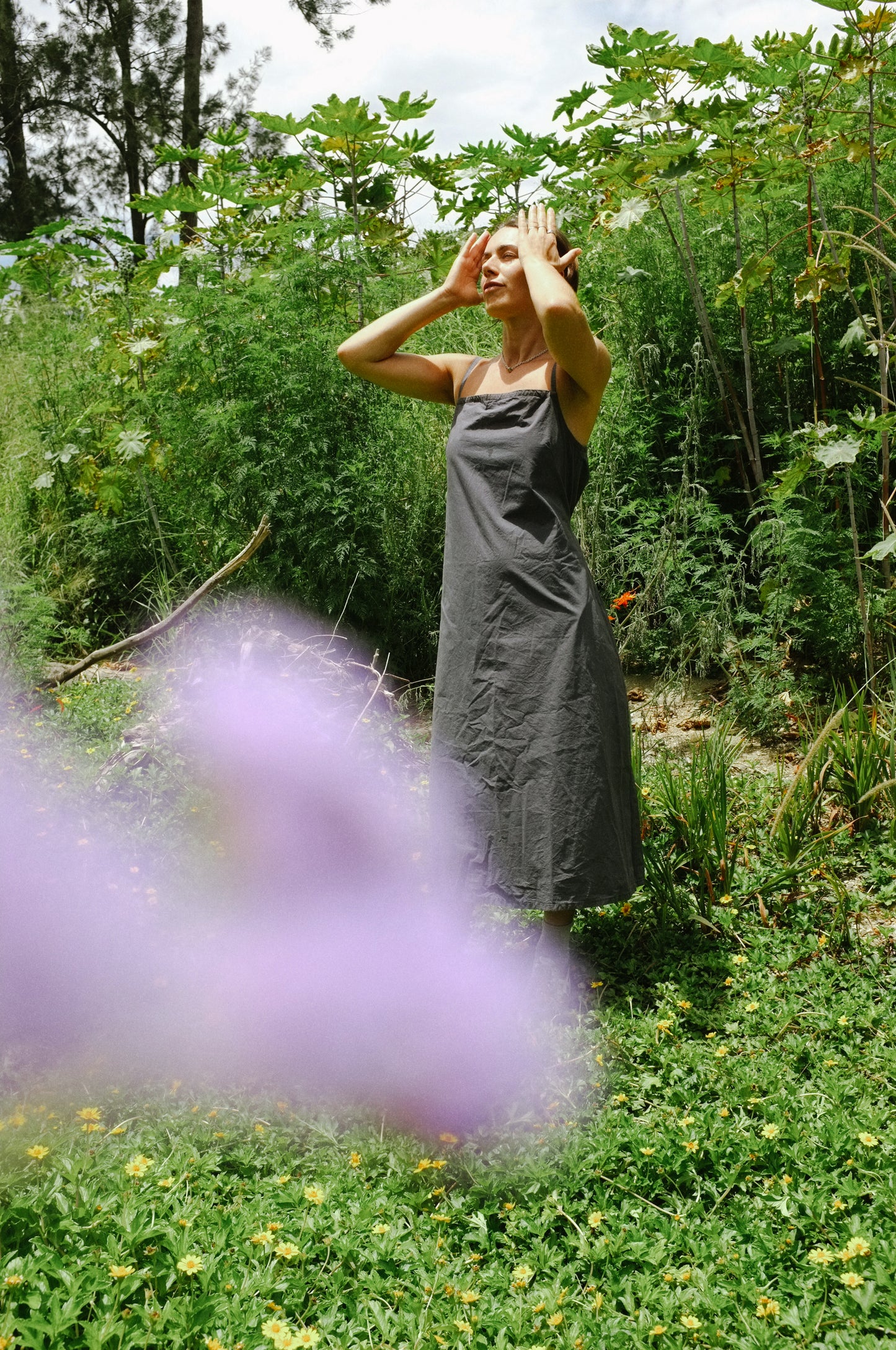 Darts Dress – Navy Cotton poplin
