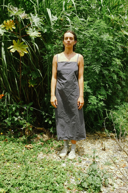 Darts Dress – Navy Cotton poplin