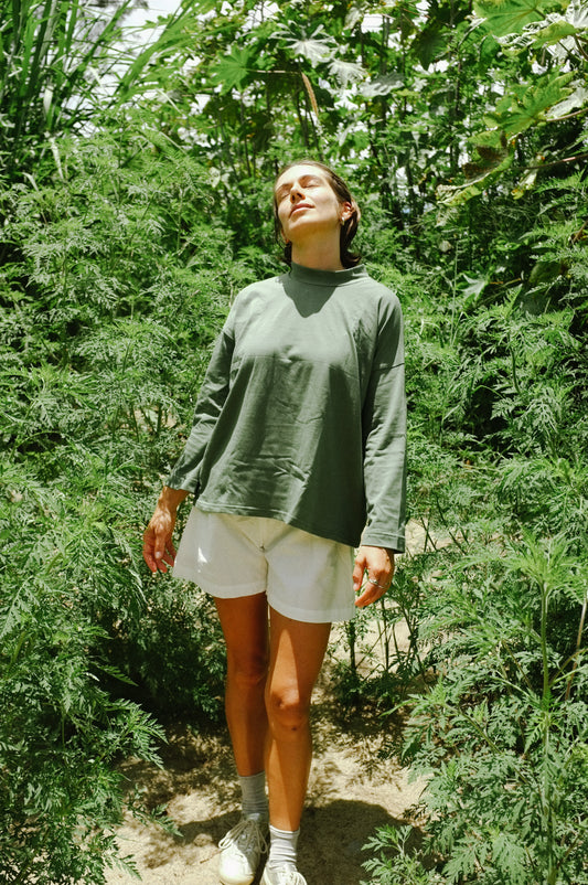 Long Sleeve Big Tee — Eucalyptus