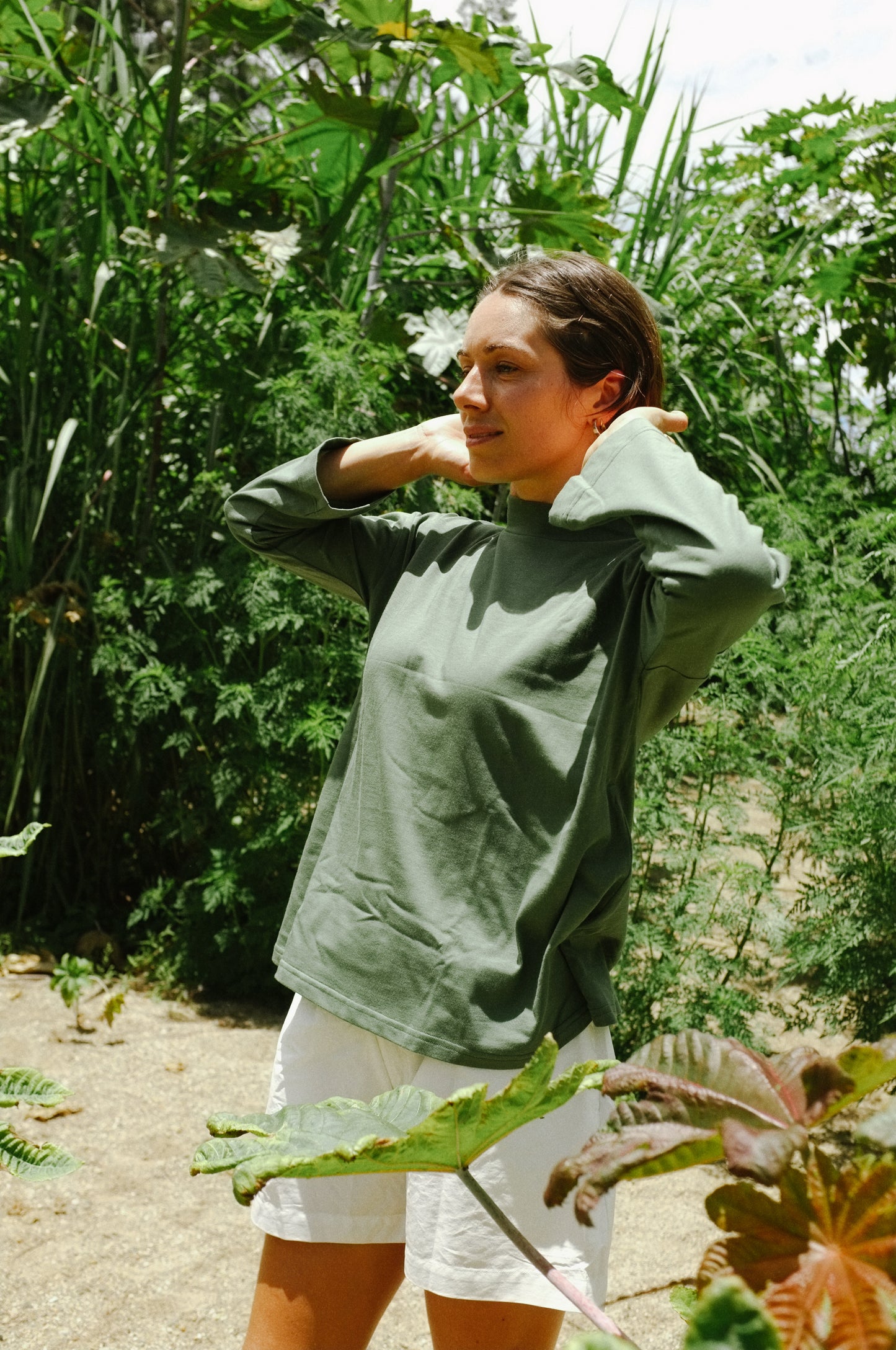 Long Sleeve Big Tee — Eucalyptus