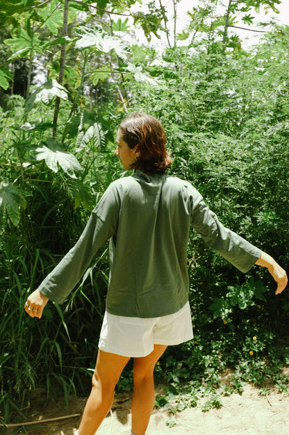 Long Sleeve Big Tee — Eucalyptus