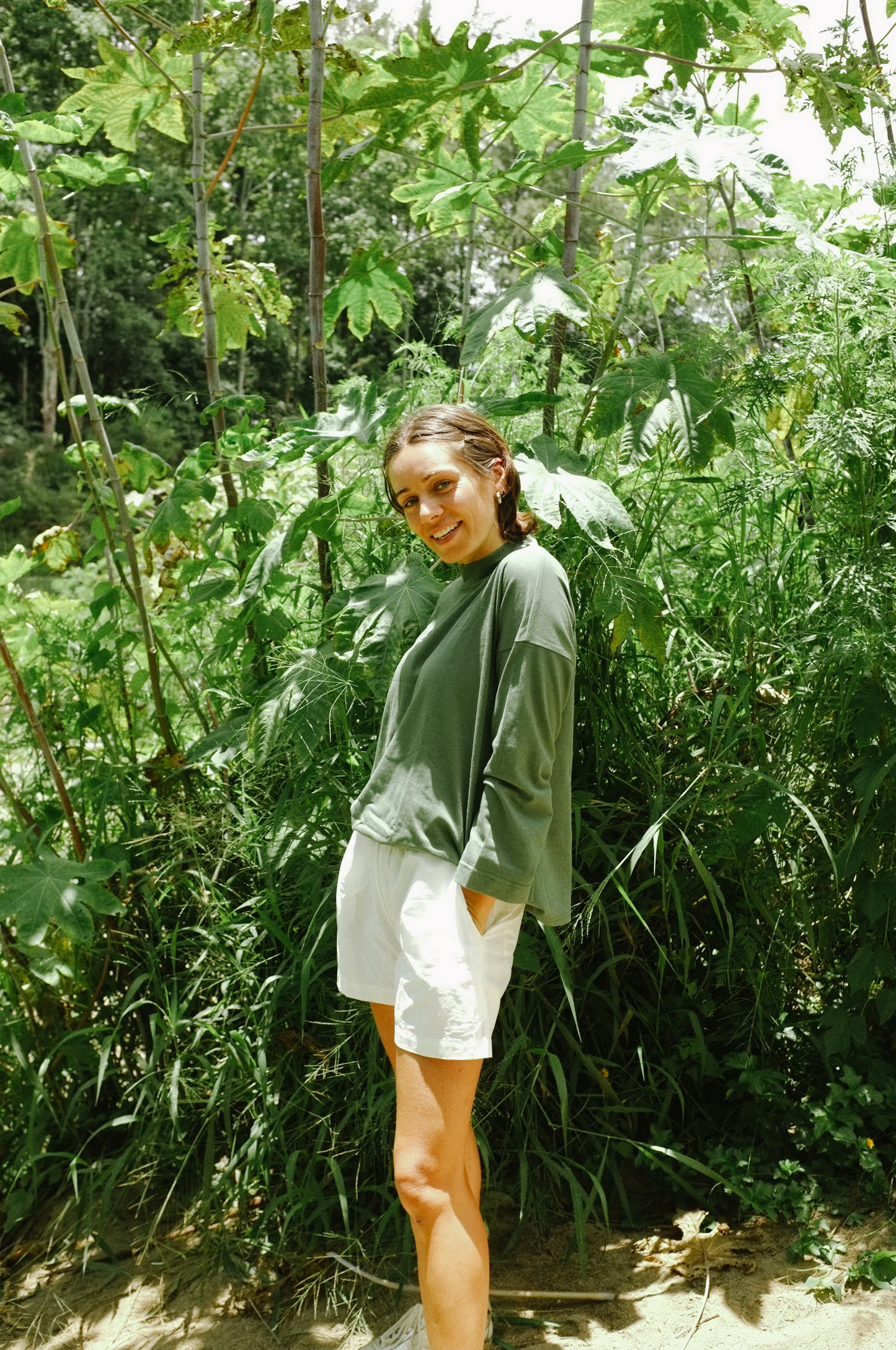 Long Sleeve Big Tee — Eucalyptus