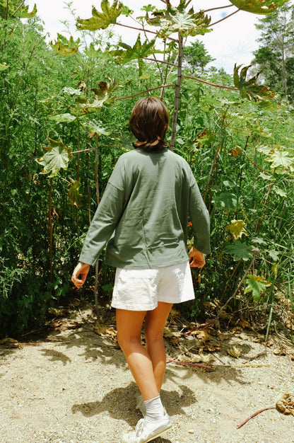 Long Sleeve Big Tee — Eucalyptus