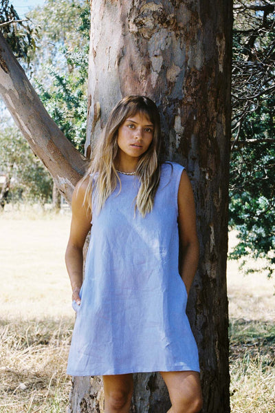 Mimi Holvast Pinafore — Lilac