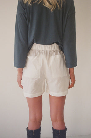 Mimi Holvast Scrunchie Shorts - White Organic Cotton