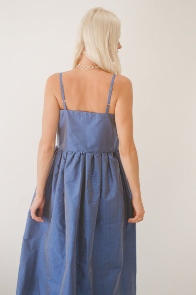Mimi Holvast Sun Dress - Electric Blue Silk
