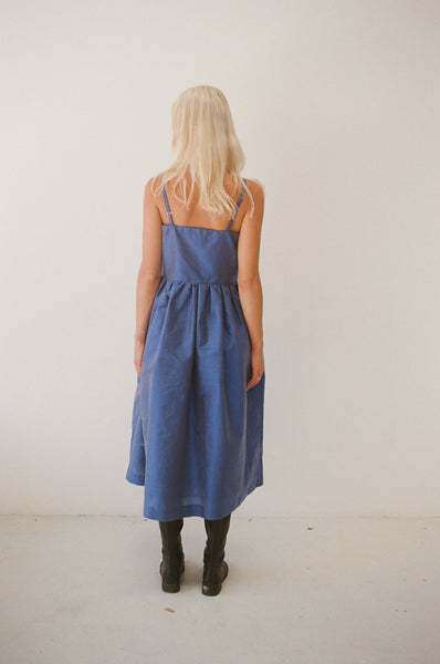 Mimi Holvast Sun Dress - Electric Blue Silk