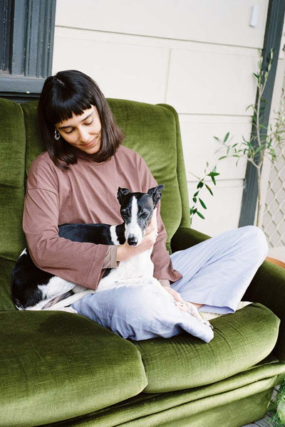 Mimi Holvast Long Sleeve Big Tee — Brown